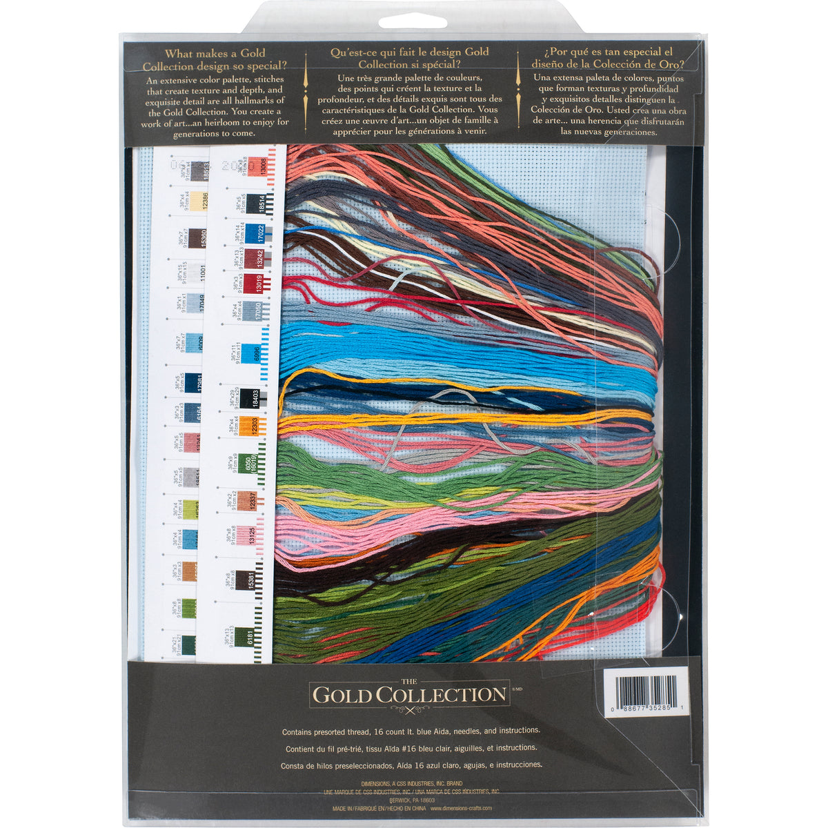 Dimensions Gold Collection Lakeside Village Counted Cross Stitch Kit, 15" x 12"