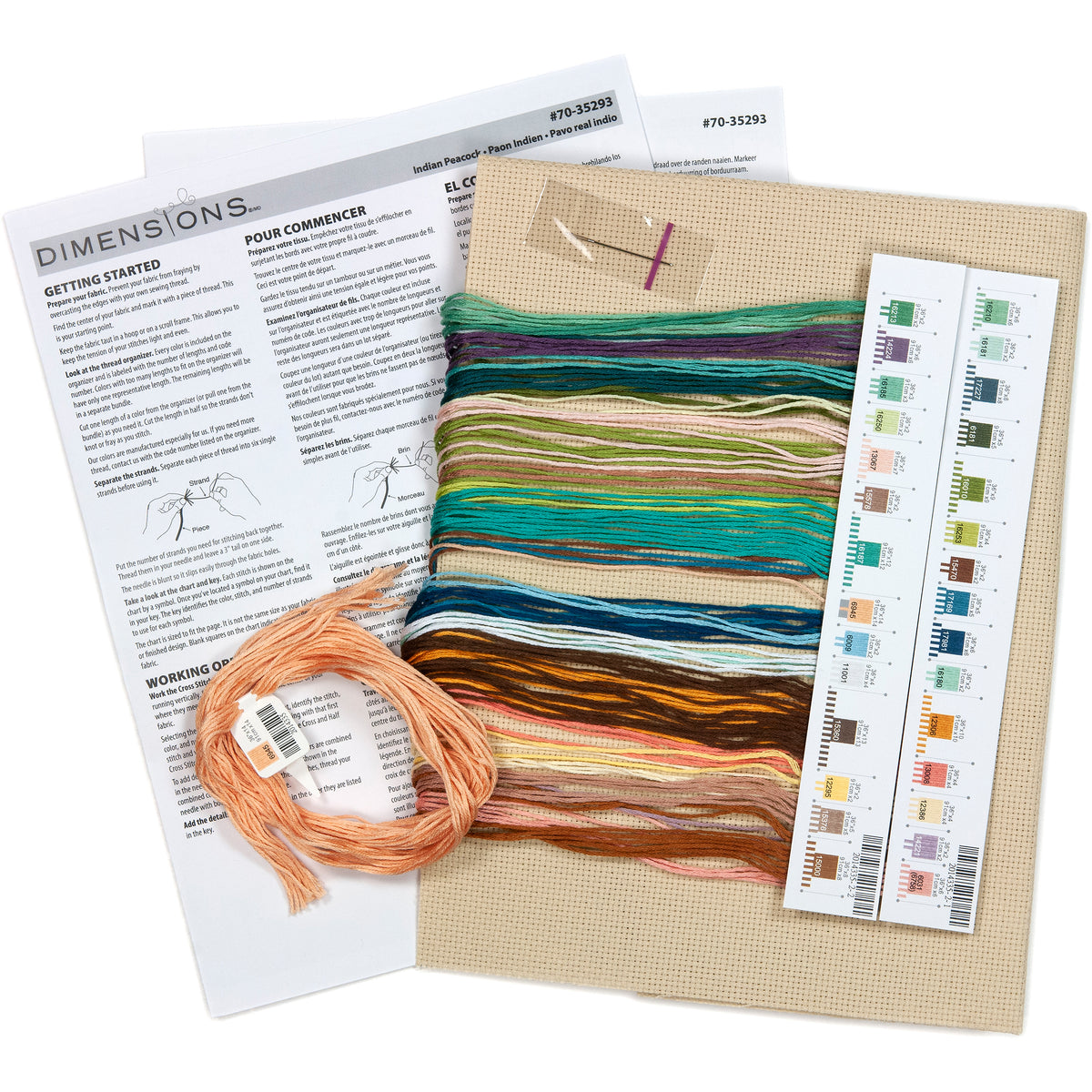Dimensions Indian Peacock Counted Cross Stitch Kit, 9" x 15"