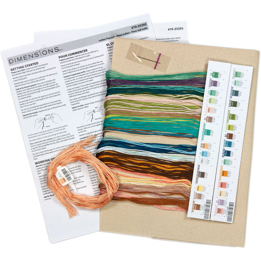 Dimensions Indian Peacock Counted Cross Stitch Kit, 9" x 15"