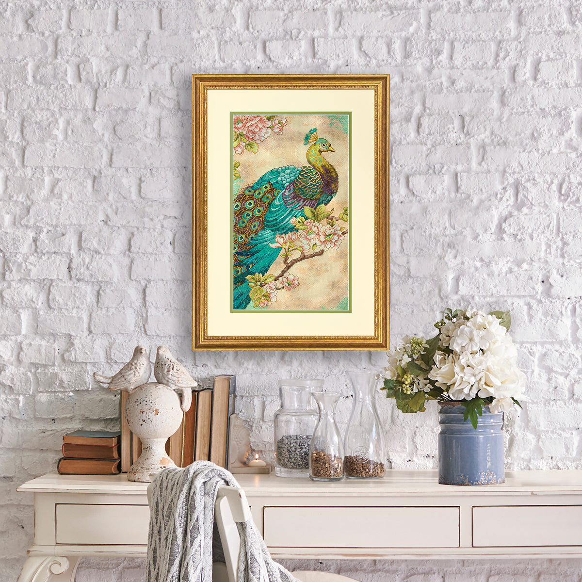 Dimensions Indian Peacock Counted Cross Stitch Kit, 9" x 15"