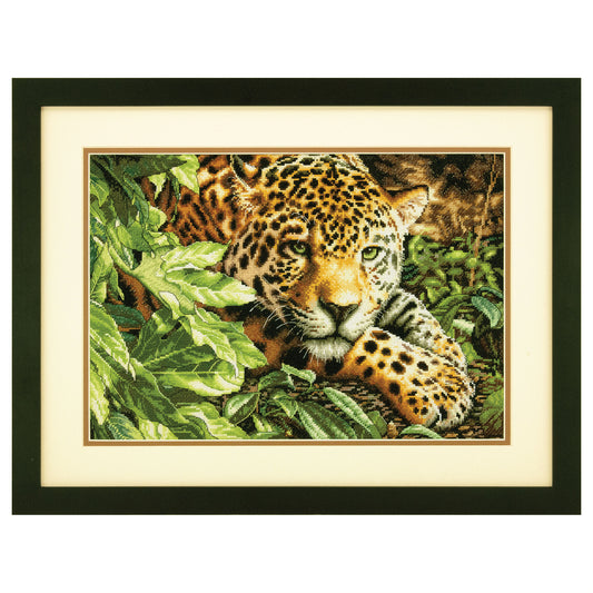 Dimensions Gold Collection Leopard in Repose Counted Cross Stitch Kit, 16" x 11"