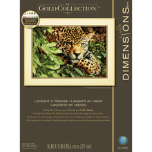 Dimensions Gold Collection Leopard in Repose Counted Cross Stitch Kit, 16" x 11"