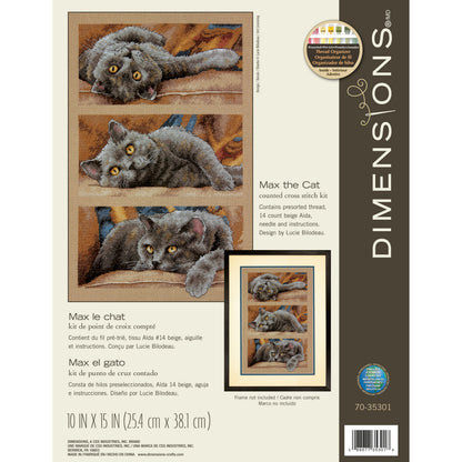 Dimensions Max the Cat Counted Cross Stitch Kit, 10" x 15"