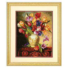 Dimensions Gold Collection Parrot Tulips Counted Cross Stitch Kit, 12" x 15"