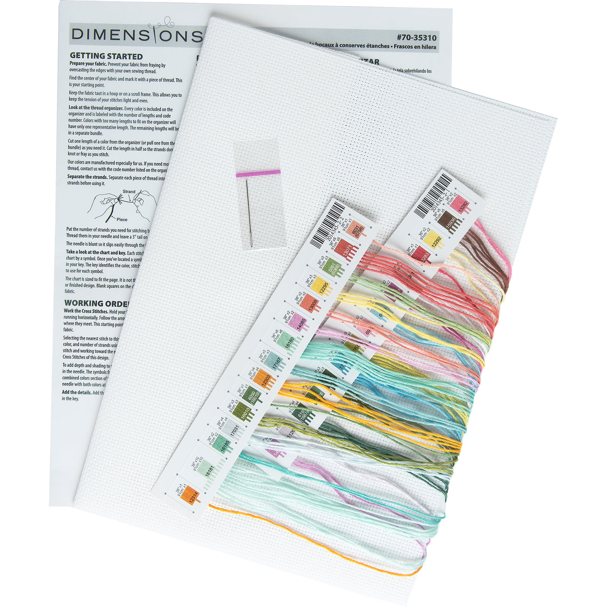 Dimensions Mason Jar Lineup Counted Cross Stitch Kit, 18" x 7"