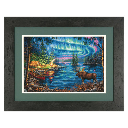 Dimensions Gold Collection Northern Night Counted Cross Stitch Kit, 16" x 11"