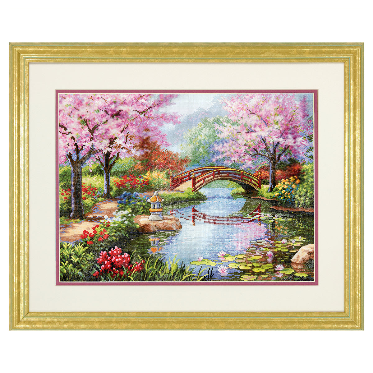 Dimensions Gold Collection Japanese Garden Counted Cross Stitch Kit, 16" x 12"