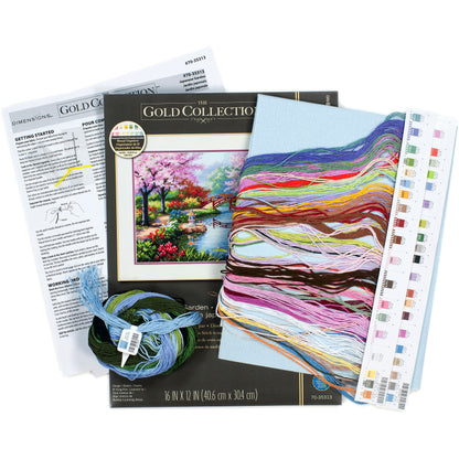 Dimensions Gold Collection Japanese Garden Counted Cross Stitch Kit, 16" x 12"