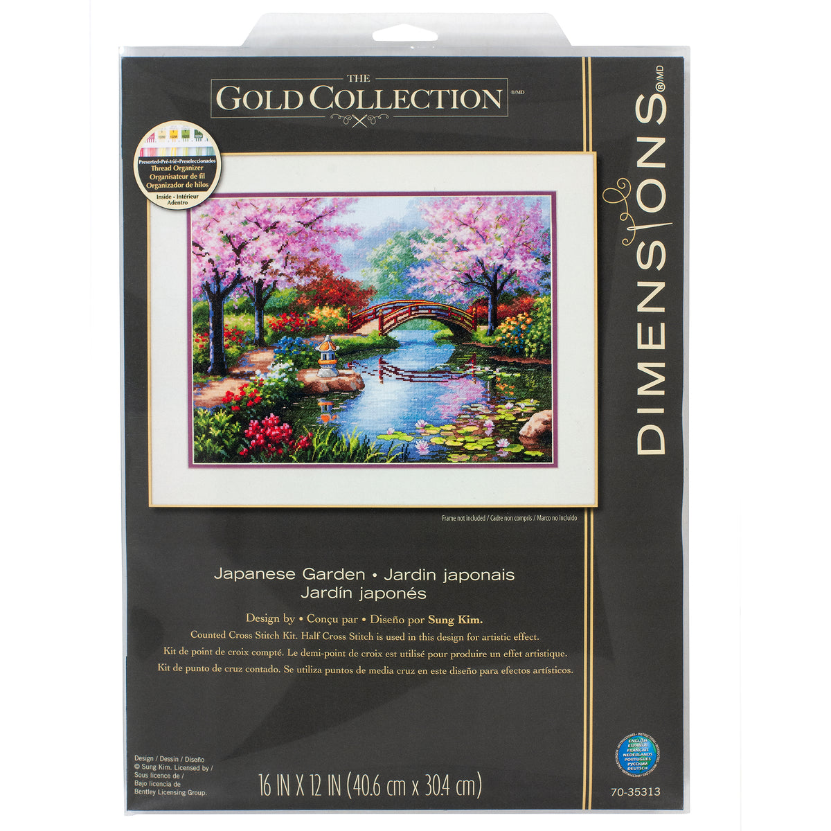 Dimensions Gold Collection Japanese Garden Counted Cross Stitch Kit, 16" x 12"