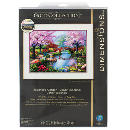 Dimensions Gold Collection Japanese Garden Counted Cross Stitch Kit, 16" x 12"