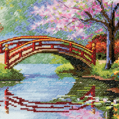 Dimensions Gold Collection Japanese Garden Counted Cross Stitch Kit, 16" x 12"