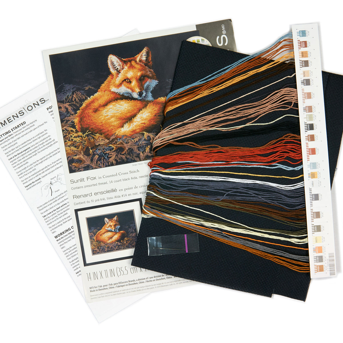 Dimensions Sunlit Fox Counted Cross Stitch Kit, 14" x 11"