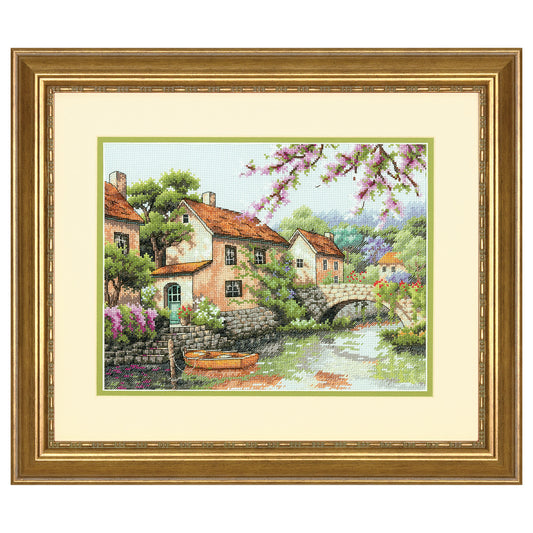 Dimensions Village Canal Counted Cross Stitch Kit, 13" x 10"