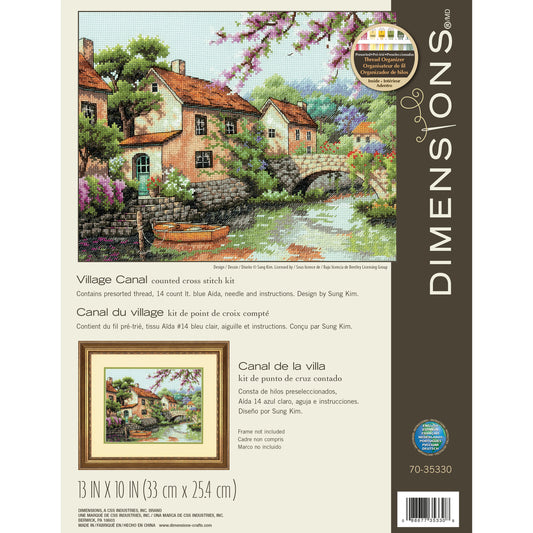 Dimensions Village Canal Counted Cross Stitch Kit, 13" x 10"