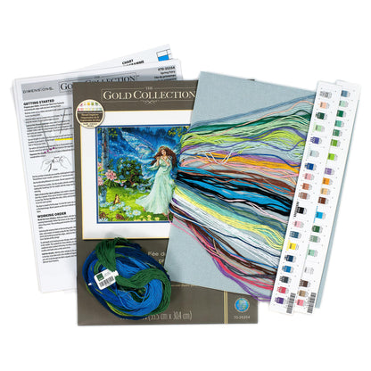 Dimensions Gold Collection Spring Fairy Counted Cross Stitch Kit, 14" x 12"