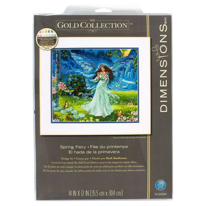 Dimensions Gold Collection Spring Fairy Counted Cross Stitch Kit, 14" x 12"