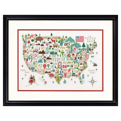 Dimensions Illustrated USA Counted Cross Stitch Kit, 14" x 10"