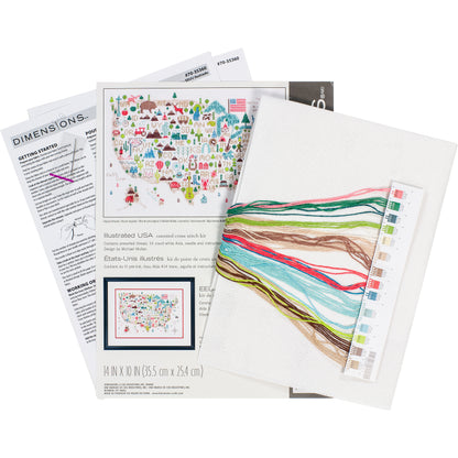 Dimensions Illustrated USA Counted Cross Stitch Kit, 14" x 10"