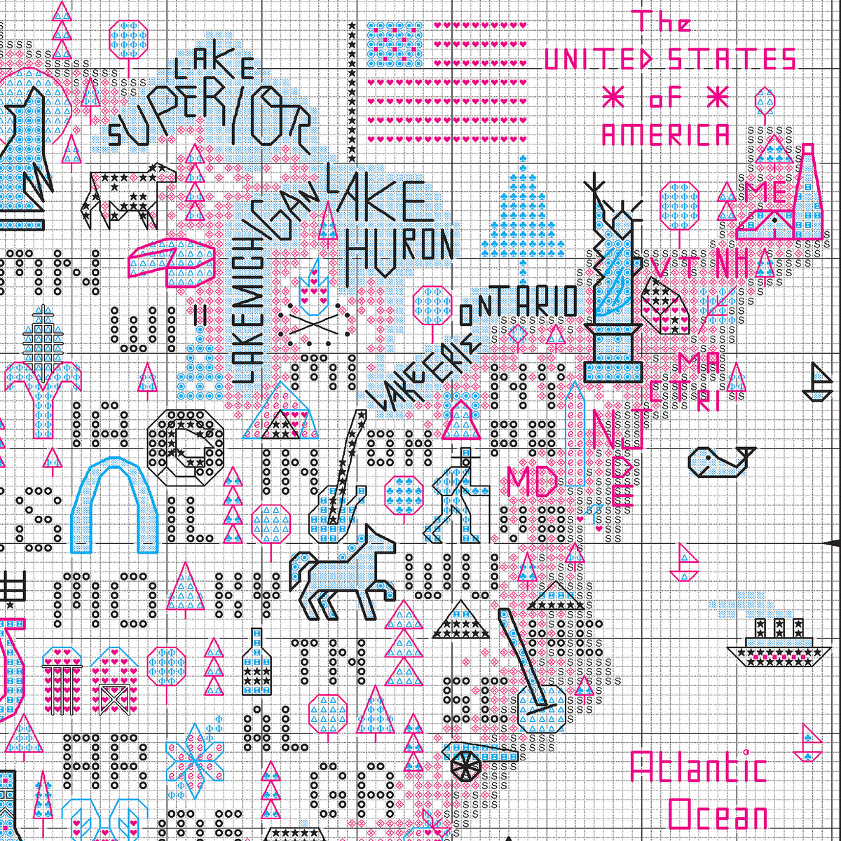 Dimensions Illustrated USA Counted Cross Stitch Kit, 14" x 10"