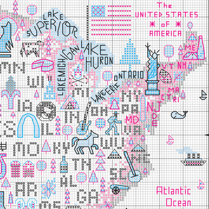 Dimensions Illustrated USA Counted Cross Stitch Kit, 14" x 10"