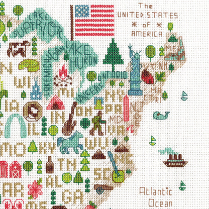 Dimensions Illustrated USA Counted Cross Stitch Kit, 14" x 10"