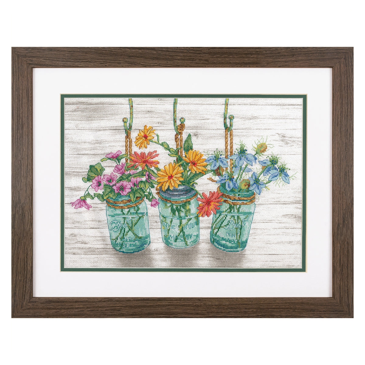 Dimensions Flowering Jars Counted Cross Stitch Kit, 14" x 10"