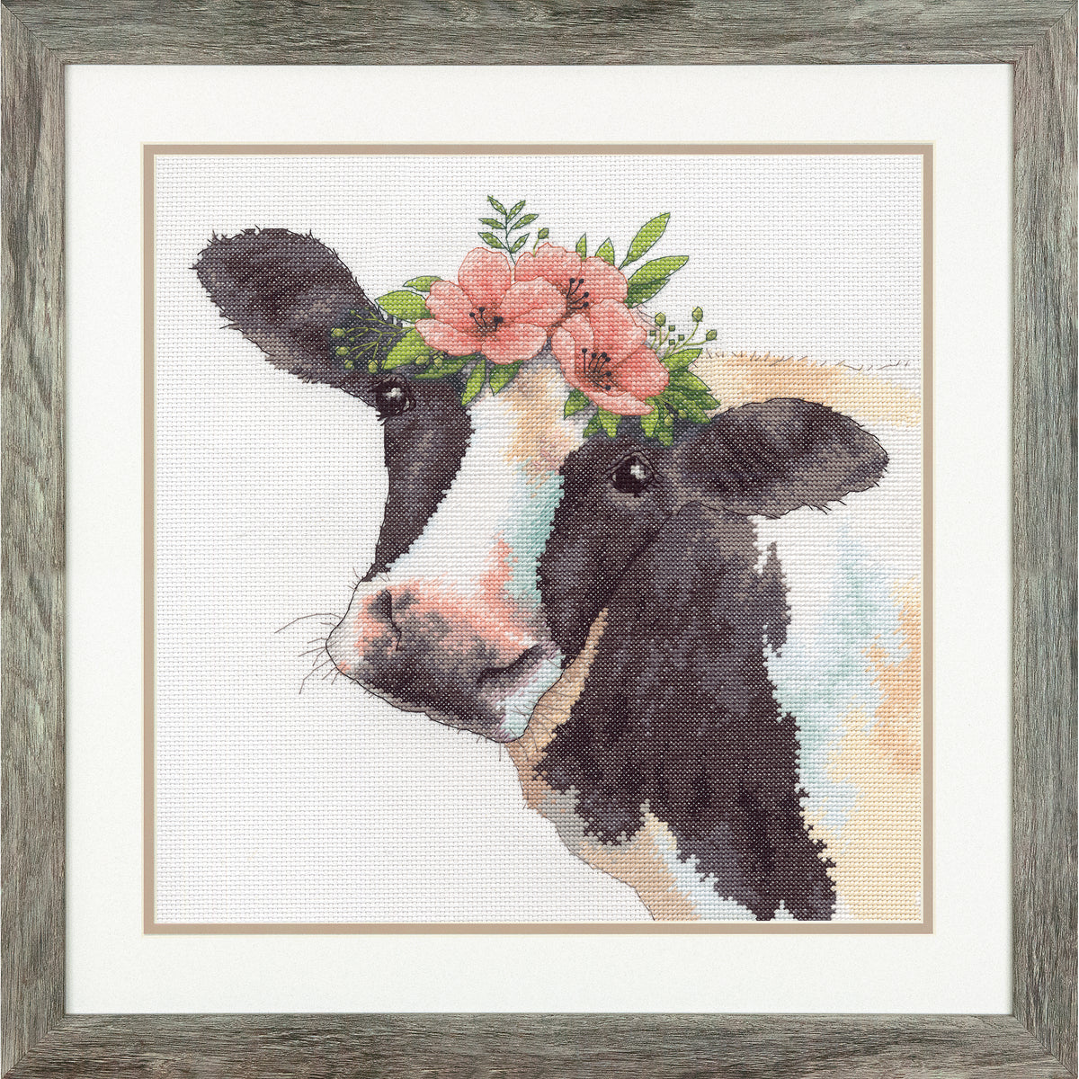 Dimensions Sweet Cow Counted Cross Stitch Kit, 12" x 12"