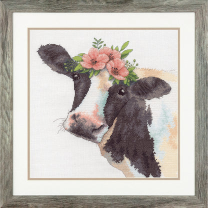 Dimensions Sweet Cow Counted Cross Stitch Kit, 12" x 12"