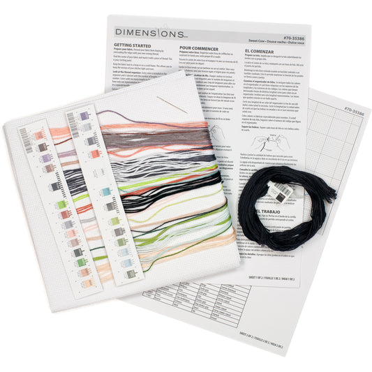 Dimensions Sweet Cow Counted Cross Stitch Kit, 12" x 12"
