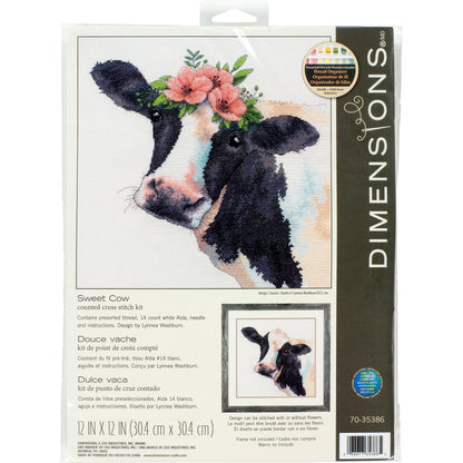Dimensions Sweet Cow Counted Cross Stitch Kit, 12" x 12"