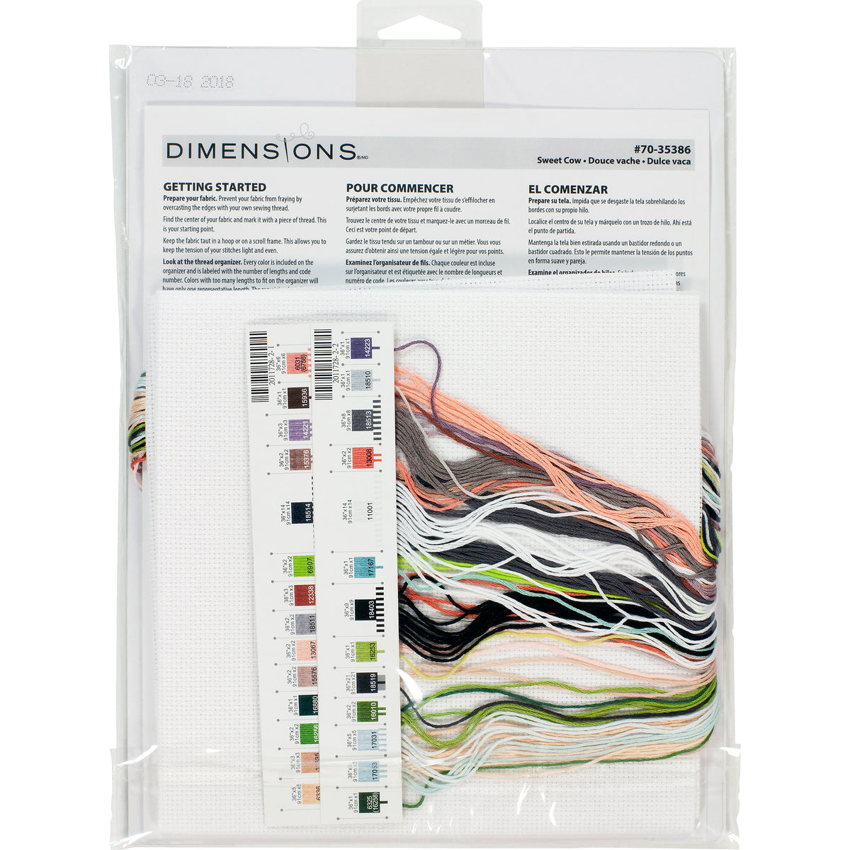 Dimensions Sweet Cow Counted Cross Stitch Kit, 12" x 12"