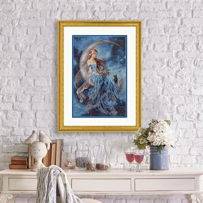Dimensions Gold Collection Wind Moon Fairy Counted Cross Stitch Kit, 10" x 15"
