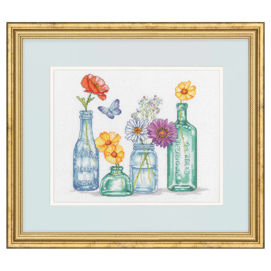 Dimensions Wildflower Jars Counted Cross Stitch Kit, 12" x 10"