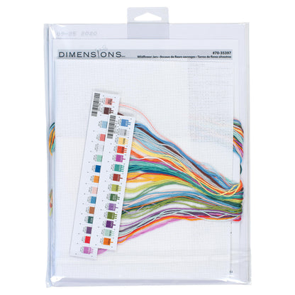 Dimensions Wildflower Jars Counted Cross Stitch Kit, 12" x 10"