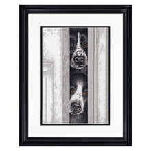 Dimensions Peeking Pups Counted Cross Stitch Kit, 10" x 14"