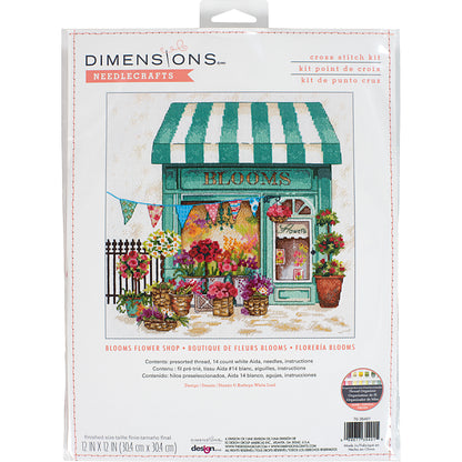 Dimensions Blooms Flower Shop Counted Cross Stitch Kit, 12" x 12"
