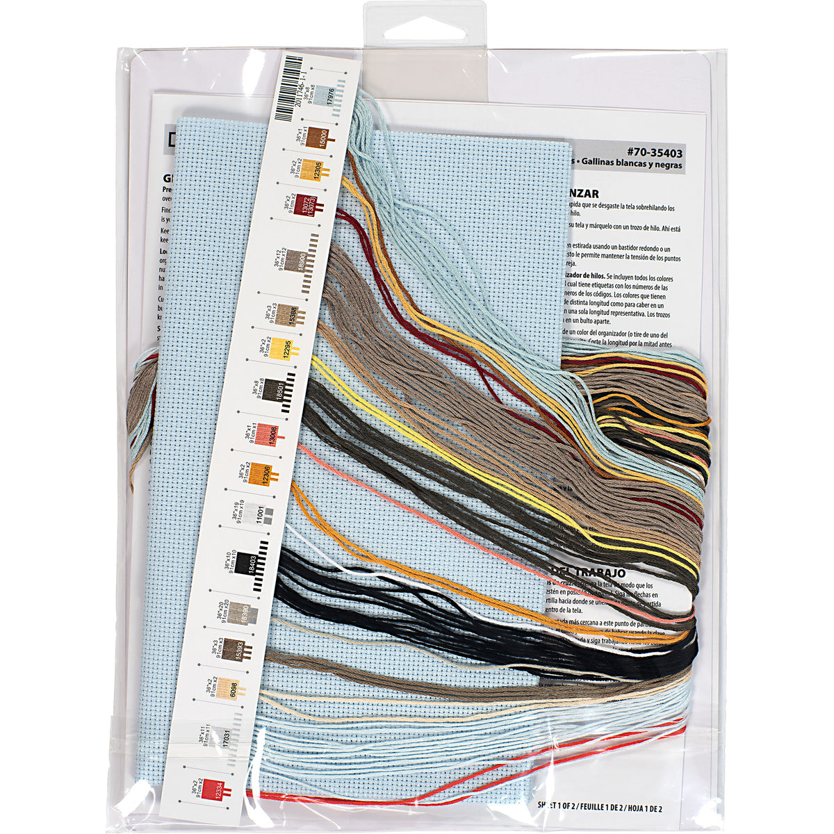 Dimensions Black & White Hens Counted Cross Stitch Kit, 16" x 8"