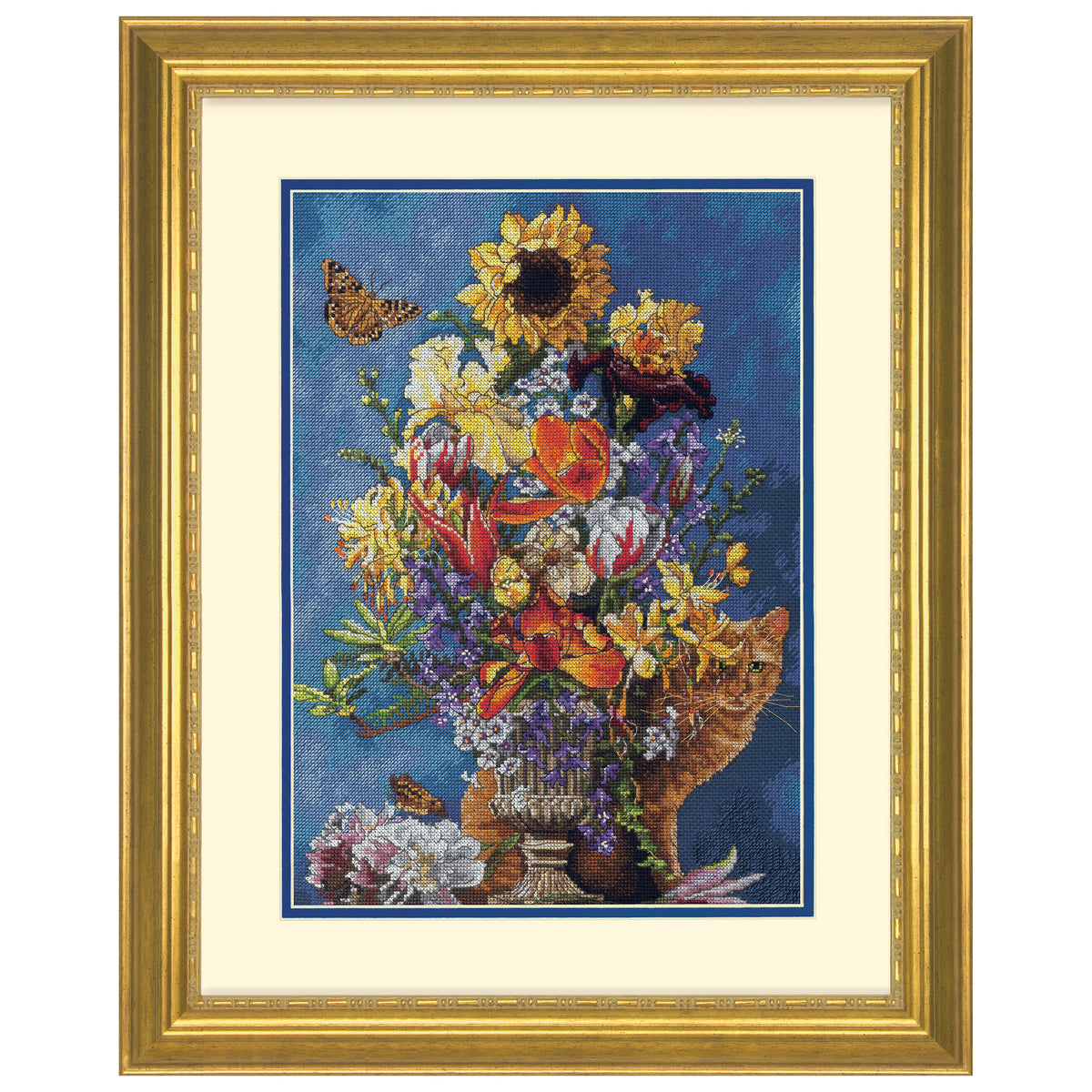 Dimensions Gold Collection Garden in Gold Counted Cross Stitch Kit, 11" x 15"
