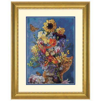 Dimensions Gold Collection Garden in Gold Counted Cross Stitch Kit, 11" x 15"