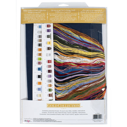 Dimensions Gold Collection Garden in Gold Counted Cross Stitch Kit, 11" x 15"