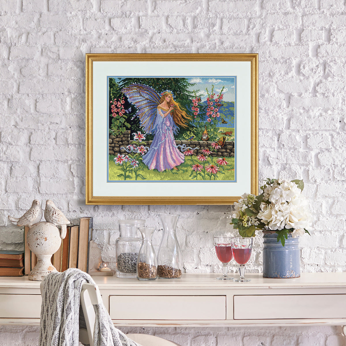 Dimensions Gold Collection Summer Fairy Counted Cross Stitch Kit, 14" x 12"