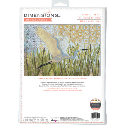 Dimensions Egret in Flight Counted Cross Stitch Kit, 14" x 9"