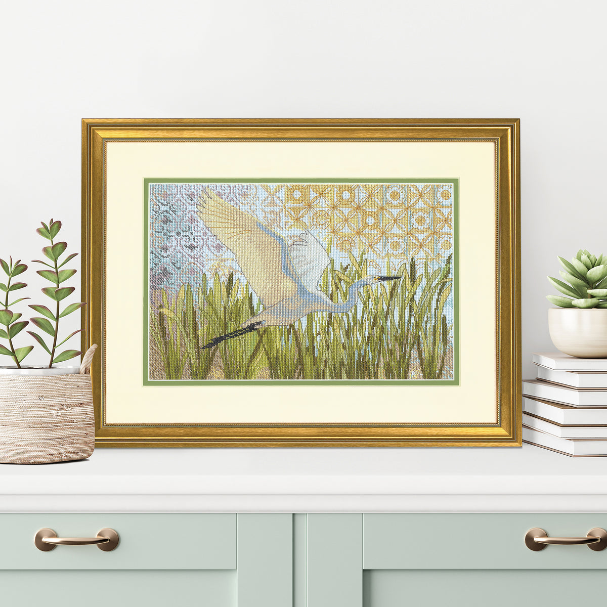 Dimensions Egret in Flight Counted Cross Stitch Kit, 14" x 9"