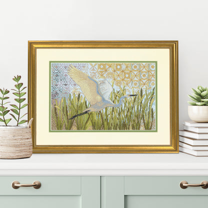 Dimensions Egret in Flight Counted Cross Stitch Kit, 14" x 9"
