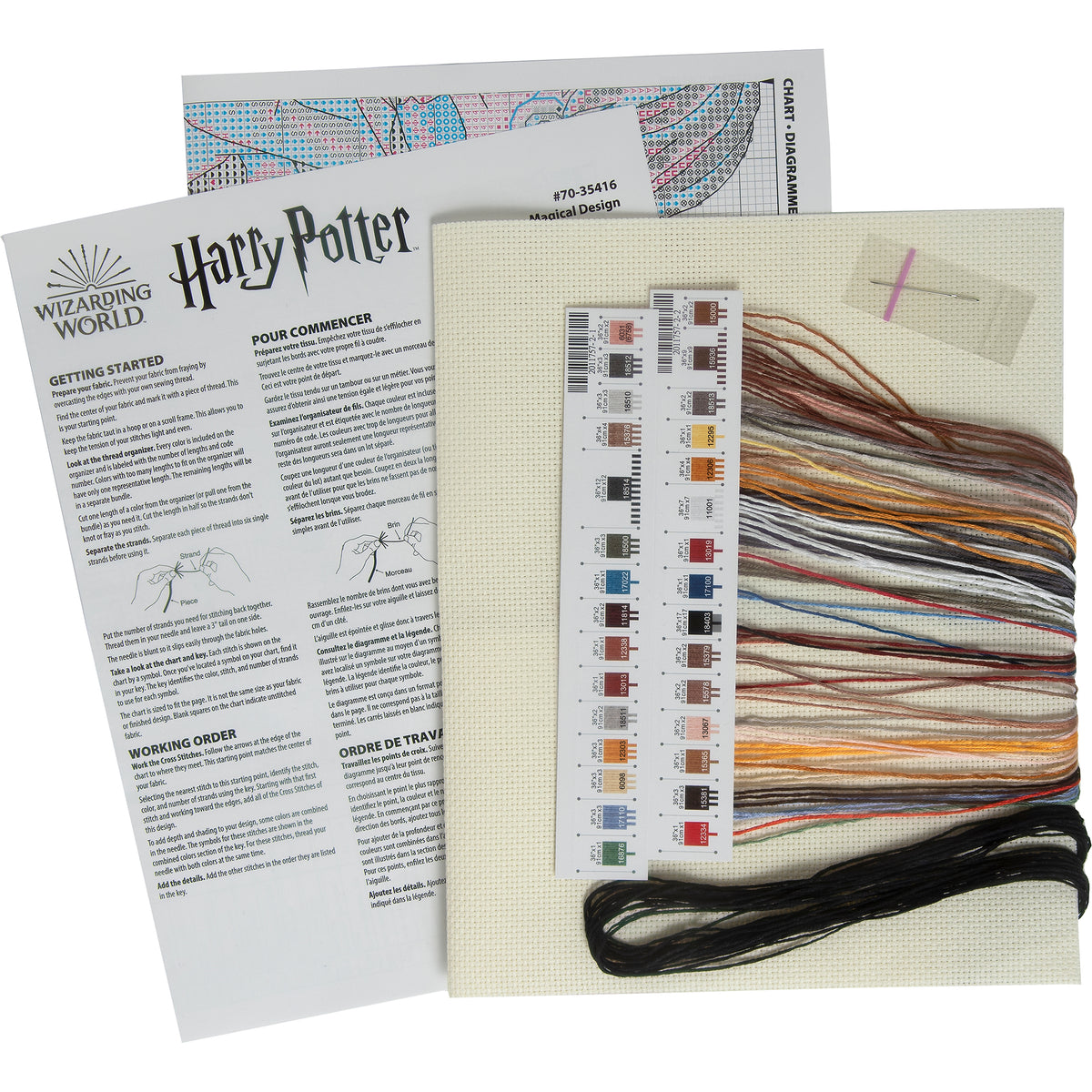 Harry Potter Magical Design Counted Cross Stitch Kit from Dimensions, 11" x 11"
