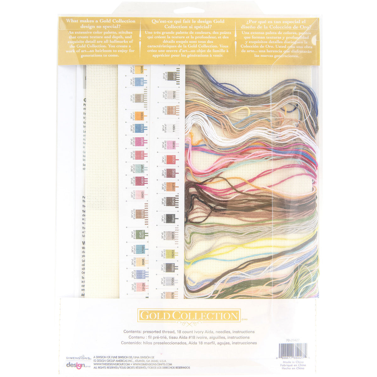 Dimensions Gold Collection Cottage Wreath Counted Cross Stitch Kit, 12" x 12"