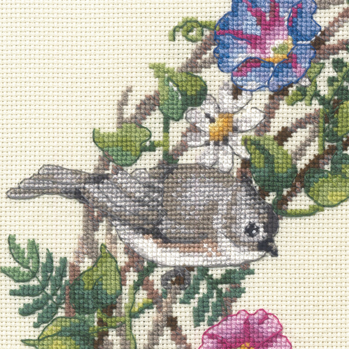 Dimensions Gold Collection Cottage Wreath Counted Cross Stitch Kit, 12" x 12"