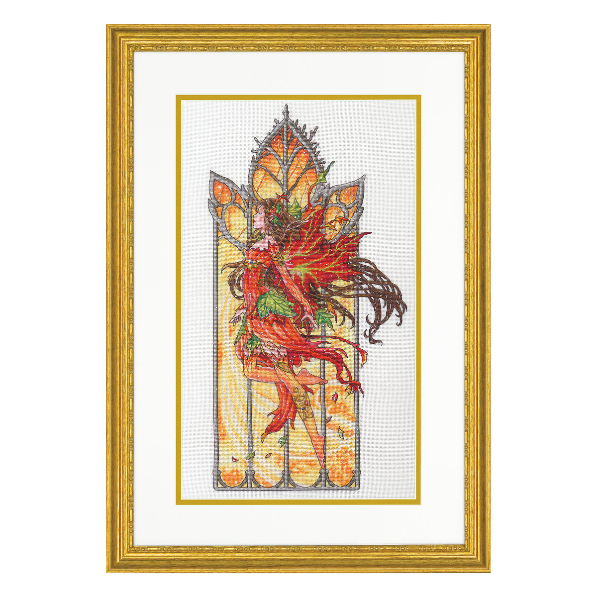 Dimensions Gold Collection Dancing Fall Fairy Counted Cross Stitch Kit, 10" x 17"