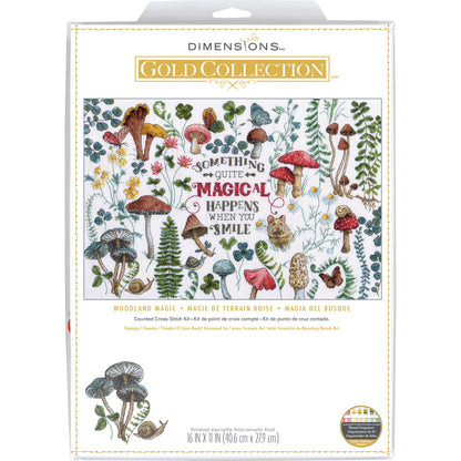 Dimensions Gold Collection Woodland Magic Counted Cross Stitch Kit, 16" x 11"