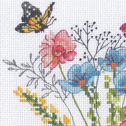 Dimensions Wildflower Vases Counted Cross Stitch Kit, 16" x 8"